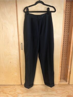 MOSCHINO CHIC VINTAGE Classic Black High-Waist tuxedo Trousers